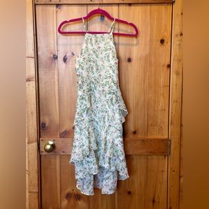 Banana Republic Floral Chiffon Spaghetti Strap Spring Dress